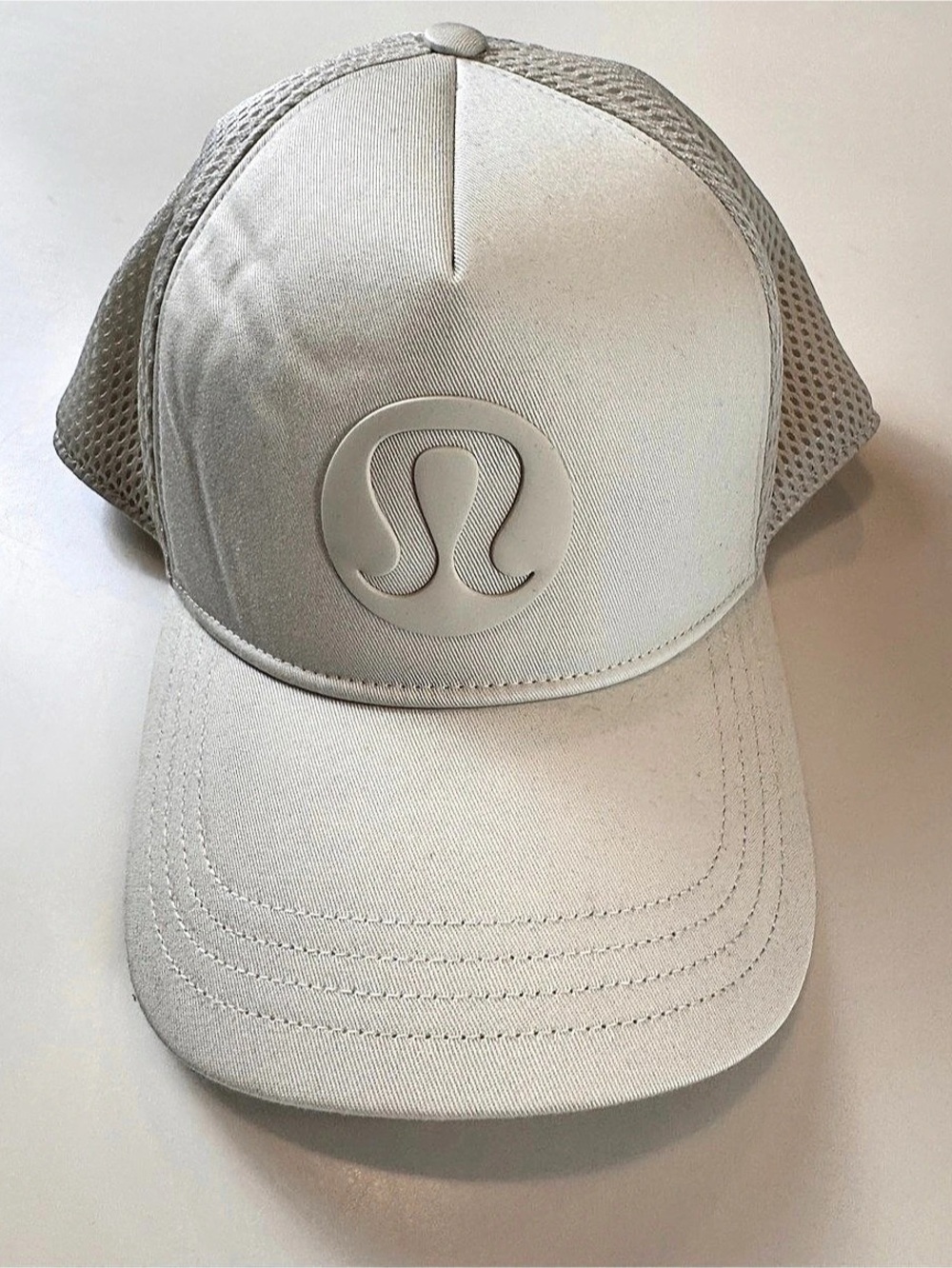 lululemon Trucker Hat Logo White Mesh L/XL